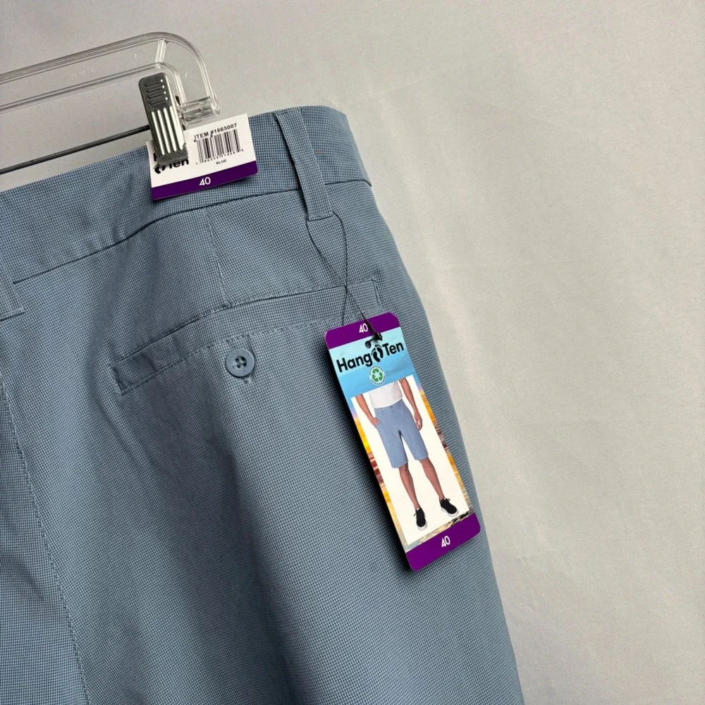NWT Hang‎ Ten Mens 40 Blue Hybrid Performance Shorts Stretch Quick Dry